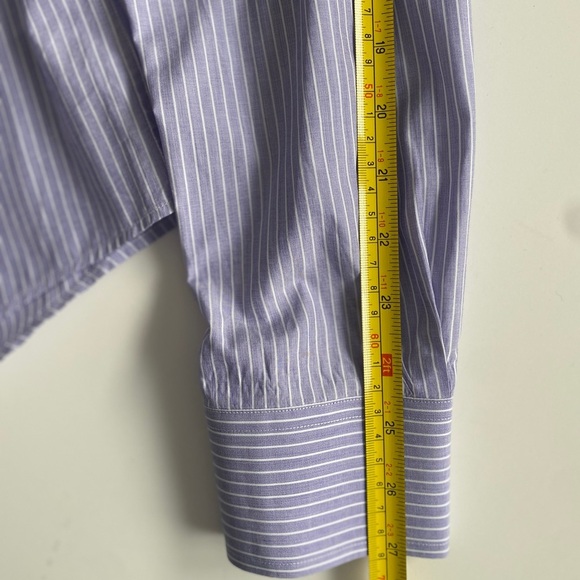 Ralph Lauren Purple Label Shirt Mens 16.5 Large Striped Dress Button Up Classic - Picture 6 of 10